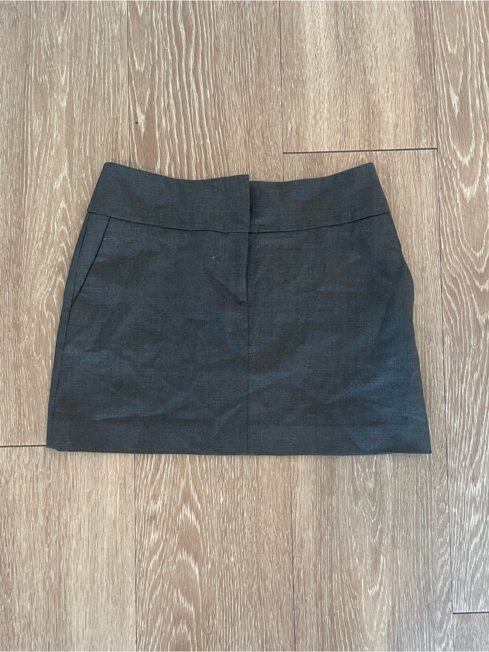 Dark Grey Mini Skirt - Women's Tailored A-Line